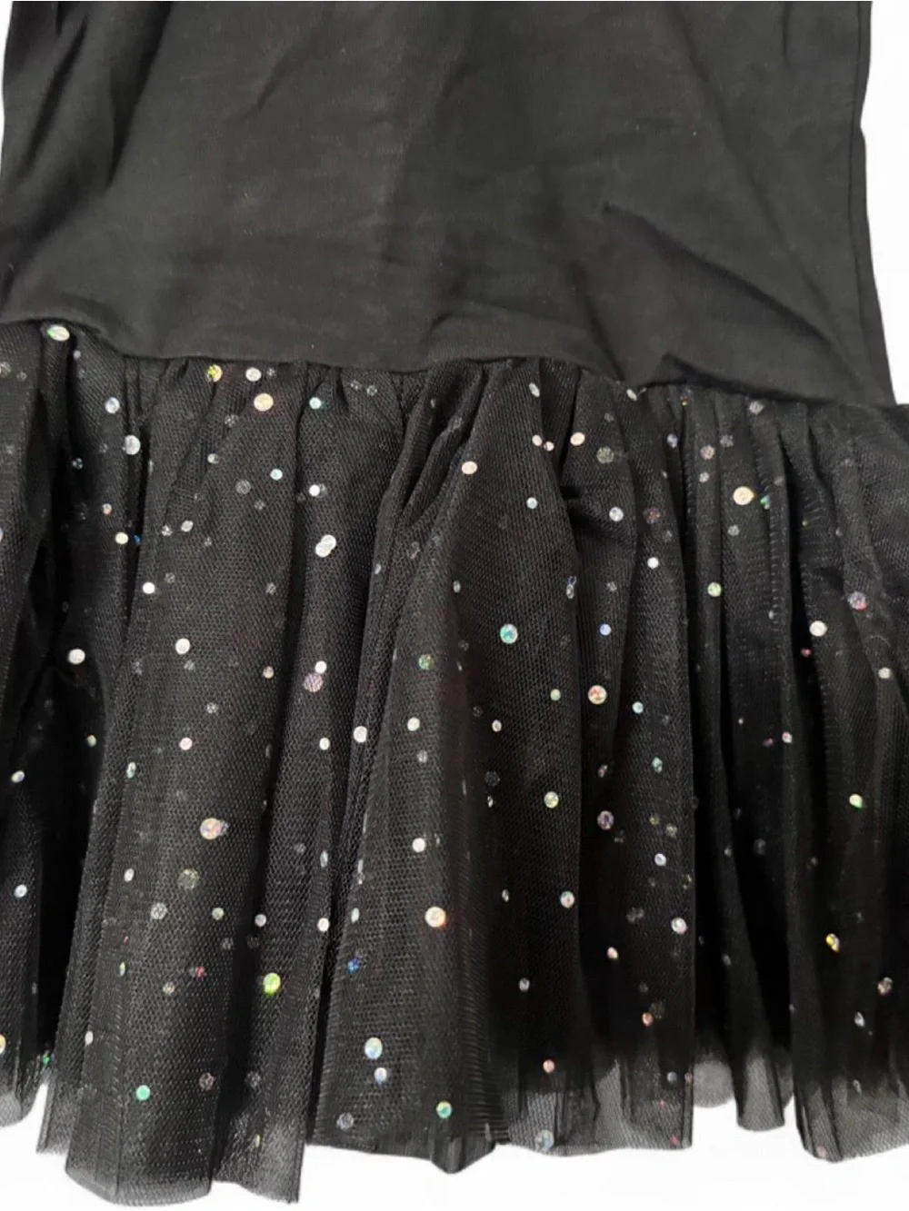 Kids Black Dance Costume Tutu Dress